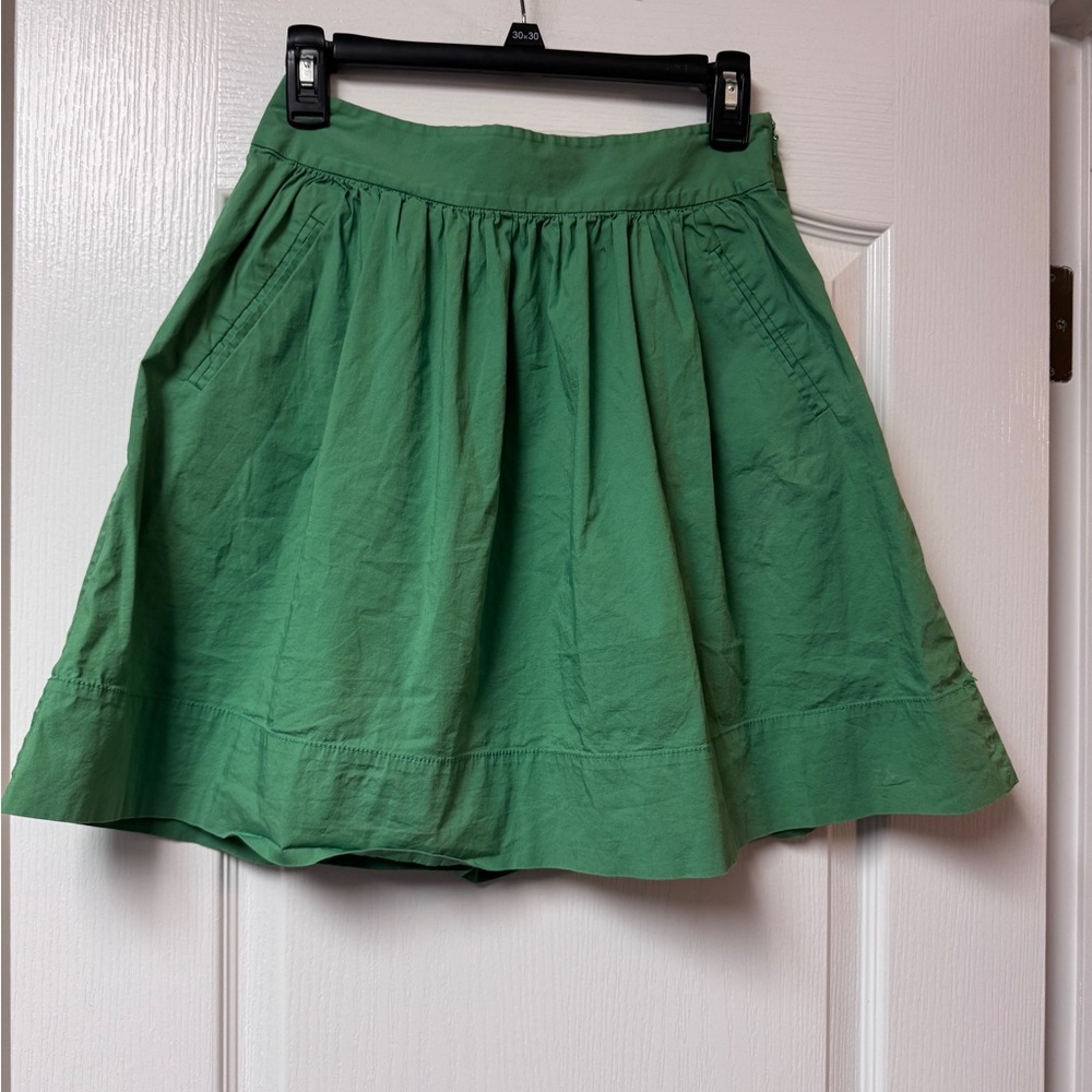 Banana Republic A-Line Skirt in Vibrant Green